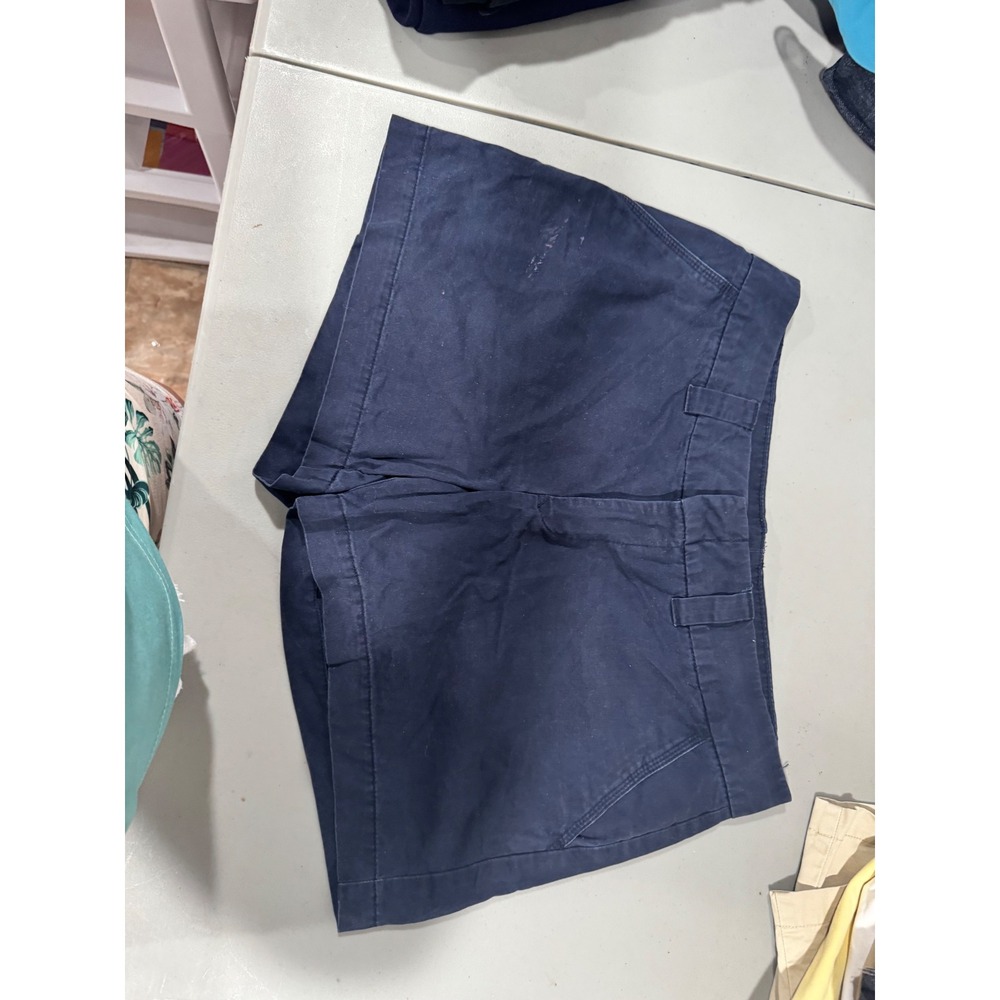 Tommy Hilfiger Womens Navy Blue Chino Shorts Size 10 Cotton Twill Casual Summer‎
